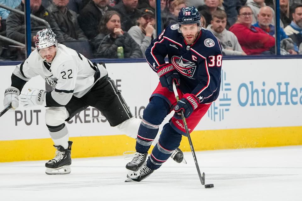 Boone Jenner leads the Blue Jackets with 13 goals.