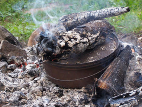 Dinner over Campfire