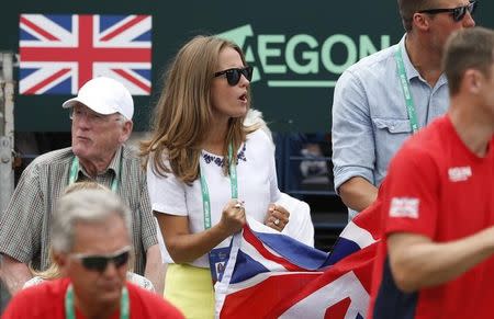 Tennis - Great Britain v France - Davis Cup World Group Quarter Final - Queen?s Club, London - 19/7/15 Kim Murray, wife of Great Britain's Andy Murray during his match Action Images via Reuters / Andrew Boyers Livepic