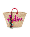 <p>Adios basket beach bag, <a rel="nofollow noopener" href="http://www.revolve.com/misa-los-angeles-marrakesh-adios-bag-with-lucja-multi-pom-pom/dp/MISA-WY10/?d=Womens&page=1&lc=17&itrownum=6&itcurrpage=1&itview=01" target="_blank" data-ylk="slk:£83.49 at revolve.com;elm:context_link;itc:0;sec:content-canvas" class="link ">£83.49 at revolve.com</a></p>