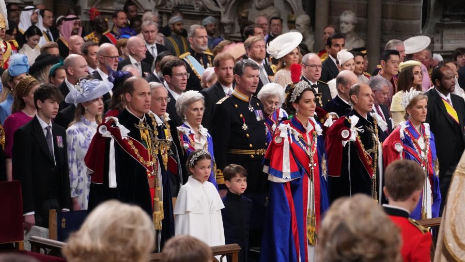 The royal family attended coronation rehearsals