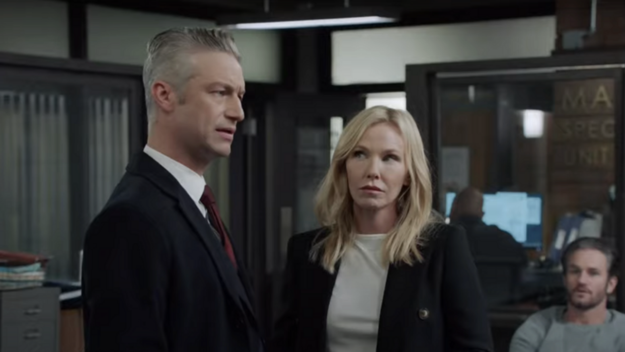  Peter Scanavino and Kelli Giddish and Carisi and Rollins in Law & Order: SVU Season 25x11. 