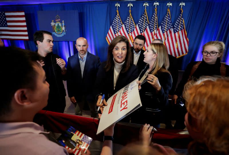 Republican presidential candidate Nikki Haley holds rally in Portland