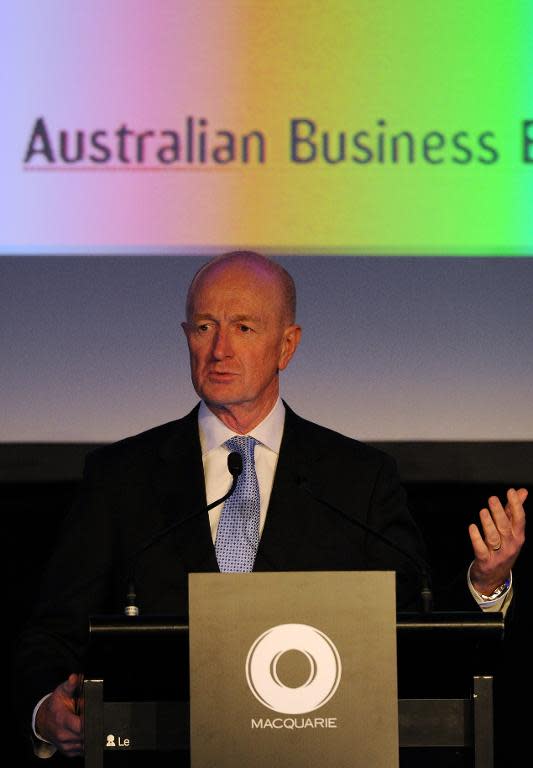 Glenn Stevens, governor of the Reserve Bank of Australia (RBA), speaks during a gathering in Sydney, in 2012