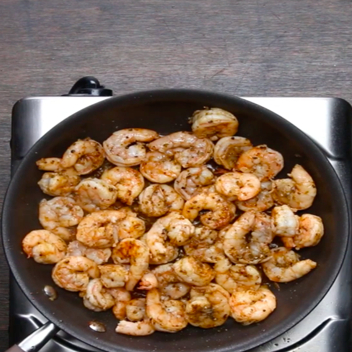 shrimp in a skillet