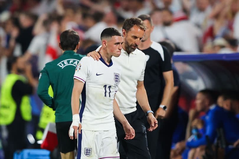 Gareth Southgate and Phil Foden