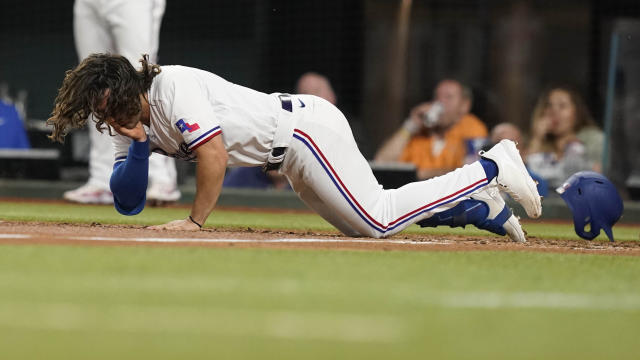 Josh Smith gets hit in face as Rangers lose 2-0 to Orioles - CBS Texas