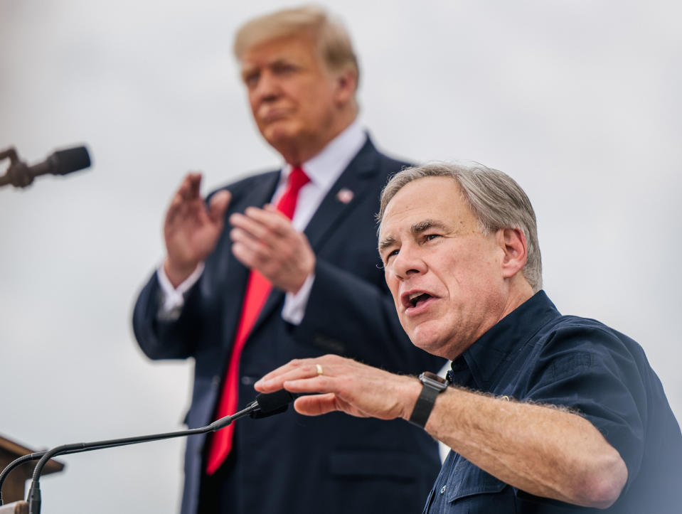 Former President Trump Joins TX Gov. Abbott At Unfinished Border Wall (Brandon Bell / Getty Images)