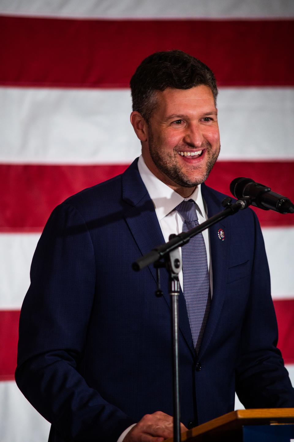 Rep. Pat Ryan speaks at the  watch party in Kingston, NY on Tuesday, November 8, 2022.