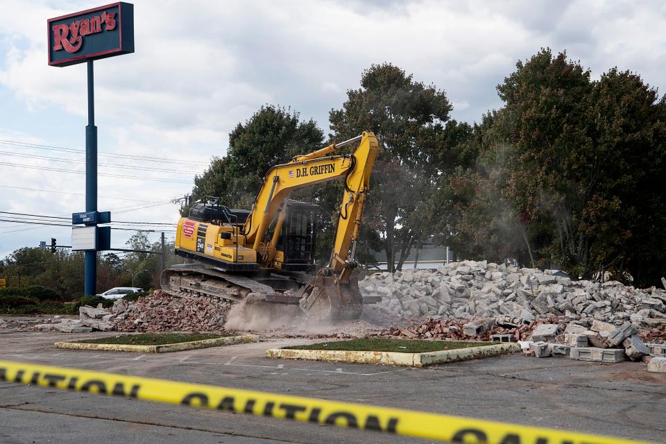 Ryan's Buffet was recently demolished to make way for a new Chick-fil-A. This land is not owned by Ingles.