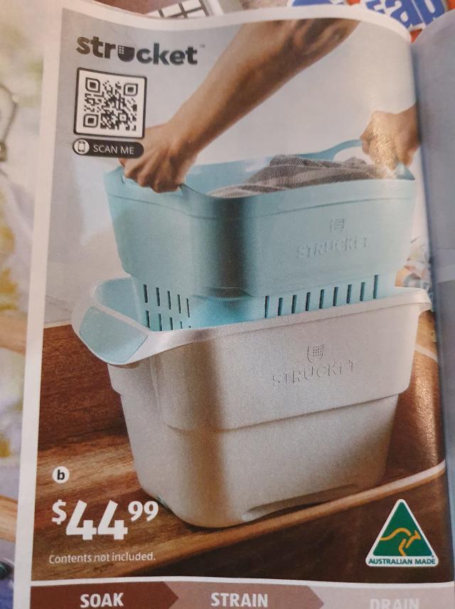 Laundry Soaking Wash Bucket with Strainer - Strucket