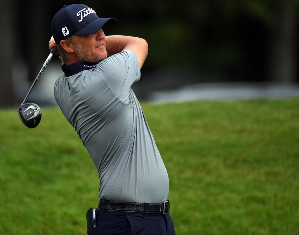 LIV Golf member Matt Jones, pictured at TPC Southwind in Memphis during the 2020 WGC-FedEx St. Jude Invitational, along with Talor Gooch and Hudson Swafford, have filed a temporary restraining order against the PGA Tour in an attempt to participate in the FedExCup Playoffs, which starts this week in Memphis.