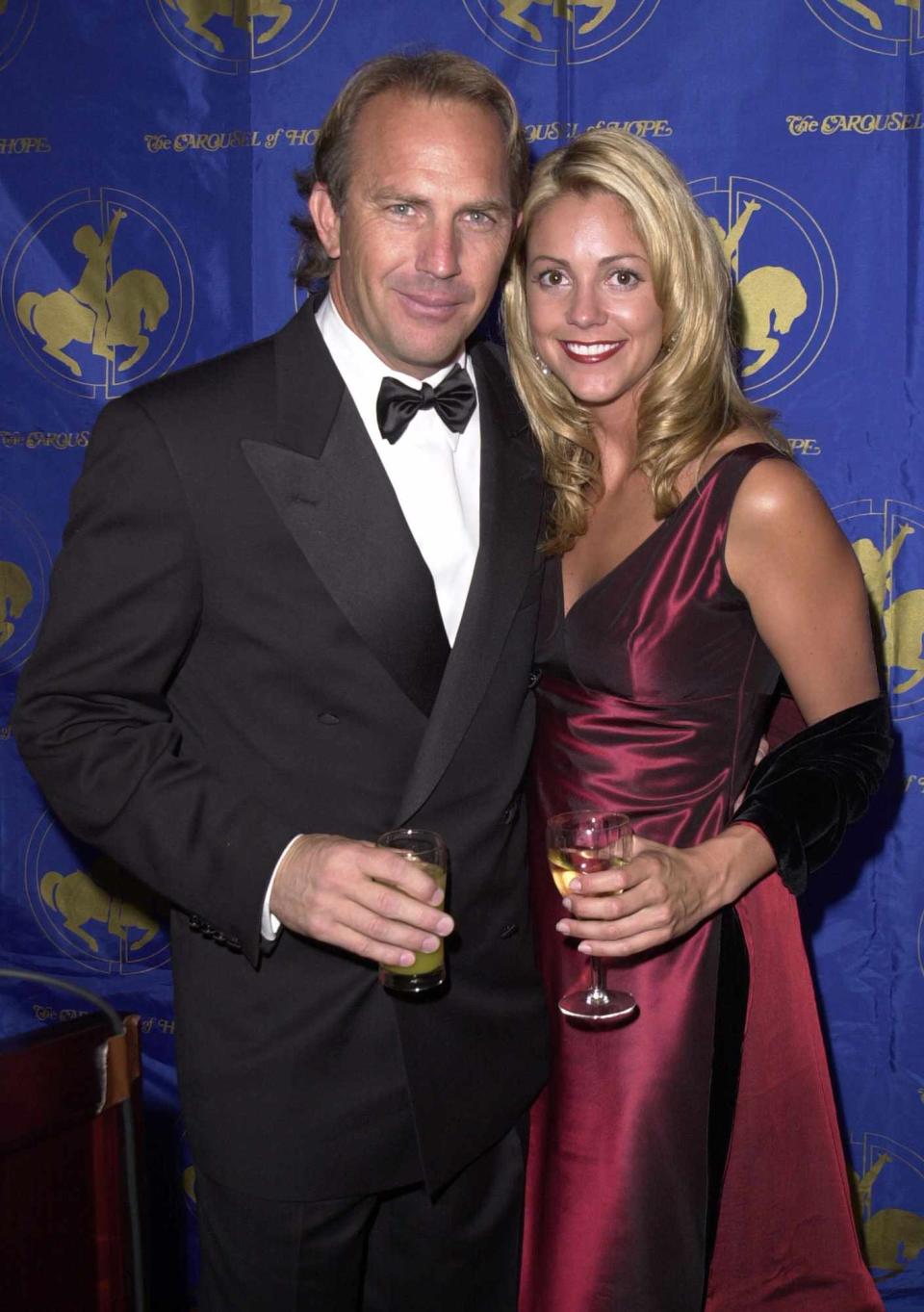 Kevin Costner & Christine Baumgartner during 14th Carousel of Hope Ball for Barbara Davis Center for Diabetes at Beverly Hills Hilton Hotel in Beverly Hills, California, United States