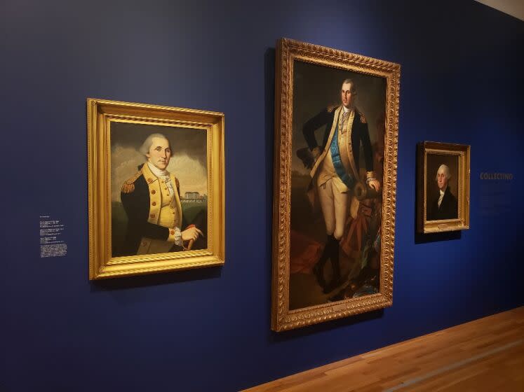 Henry Huntington bought several George Washington portraits in 1919, including one by Gilbert Stuart (right)