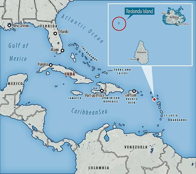 Situación geográfica de la isla de Redonda, perteneciente a Antigua y Barbuda. (Crédito imagen: Wikipedia).