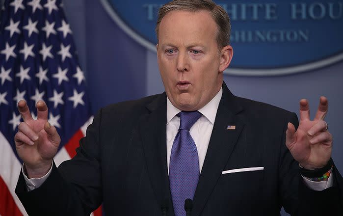 White House Press Secretary Sean Spicer speaks to the media during his daily briefing at the White House. Picture: Getty Images