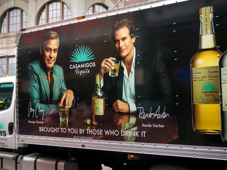 Casamigos truck featuring George Clooney and Rande Gerber