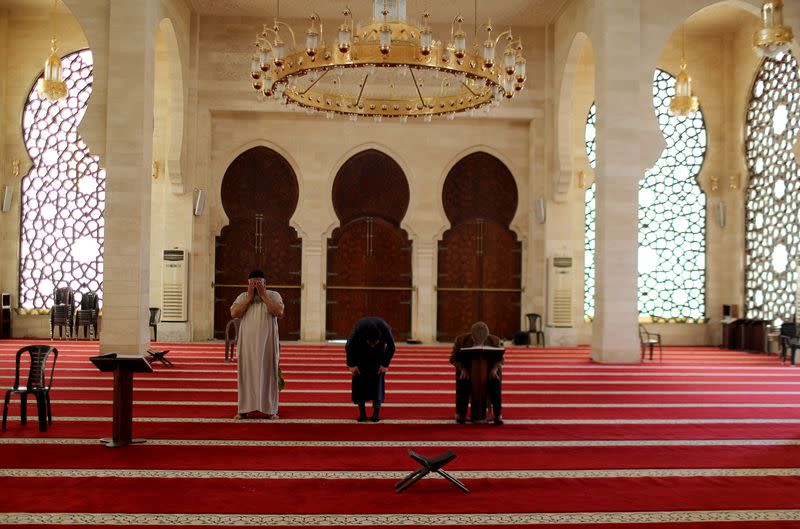Prayers are suspended in mosques during Ramadan due to concerns about the spread of the coronavirus disease in Gaza