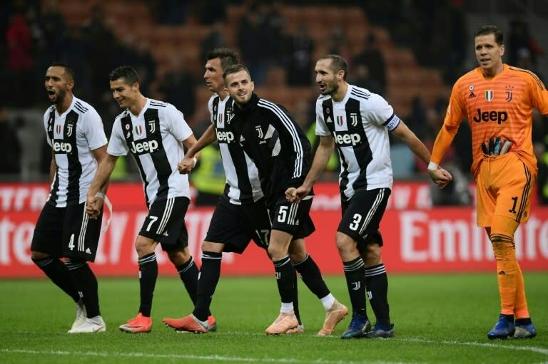 Juve have had a record start to Serie A since signing Cristiano Ronaldo (second from left)