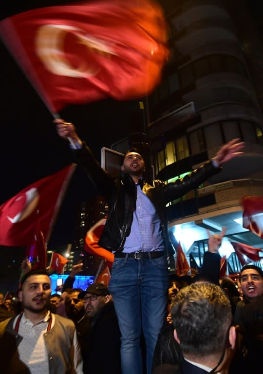 Clashes erupted in Rotterdam at the weekend between pro-Erdogan demonstrators and police who used dogs, horses and water cannon to disperse them 