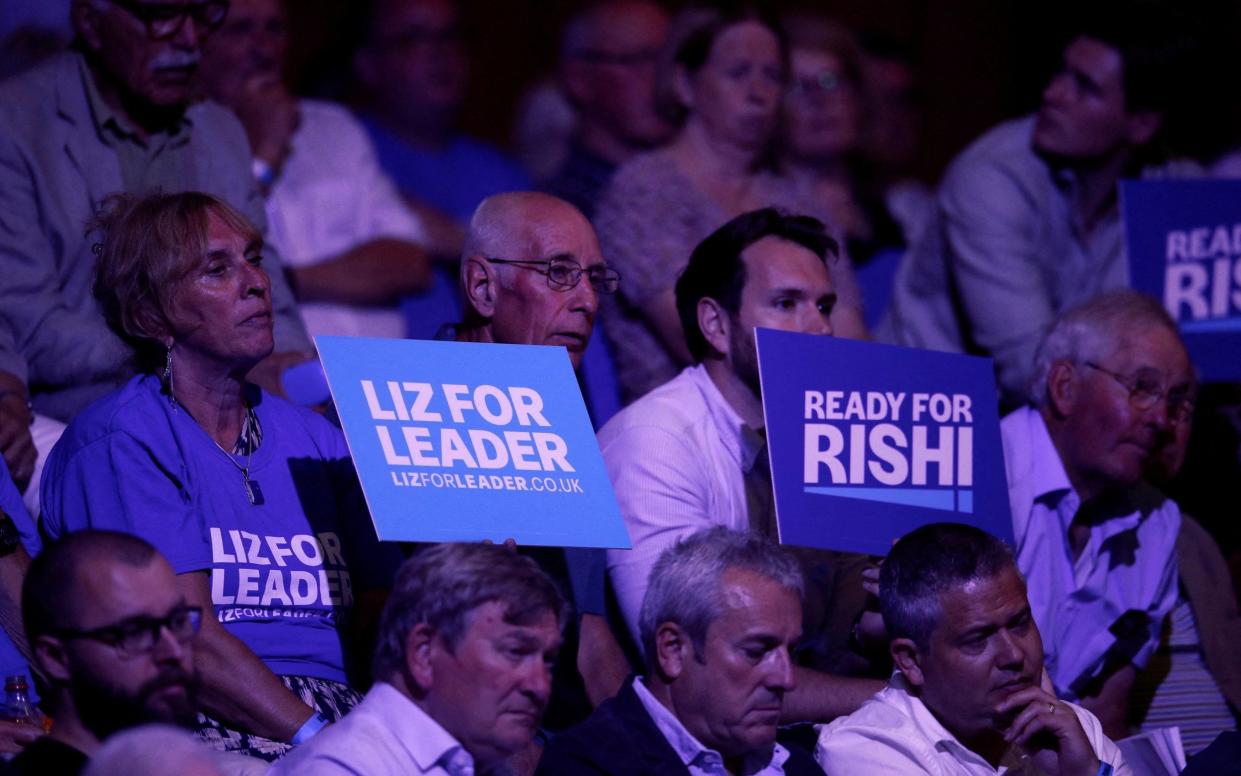 Truss and Sunak supporters at the Conservative hustings in Exeter - Reuters