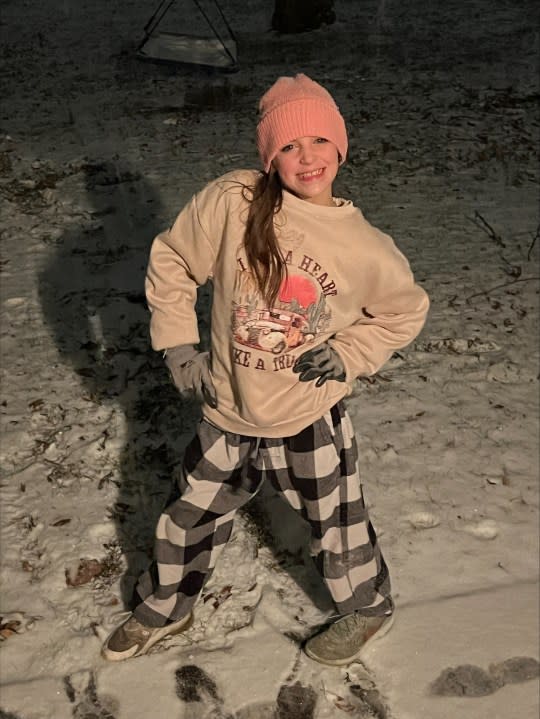 Taylee is enjoying the snowfall in Pulaski (Courtesy: Tammi Fox)