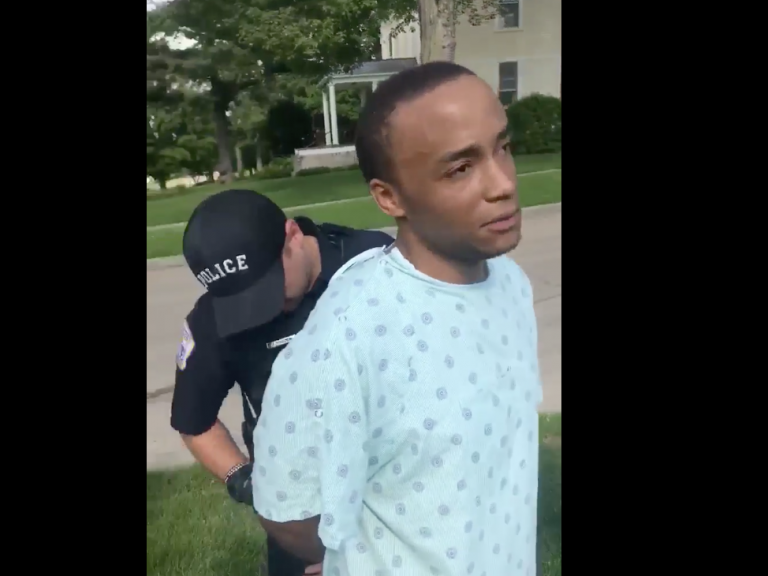 A black patient recovering from pneumonia has filed an official complaint after being arrested while taking a doctor-ordered walk around an Illinois hospital, after a security guard accused him of trying to steal the IV machine he was hooked up to.Shaquille Dukes, a 24-year-old Chicago man, said that the situation escalated after police confronted him and two friends outside the hospital, in Freeport.In a Facebook post, Mr Dukes wrote that police had confronted him in a hospital gown rand accused him of planning on selling the medical equipment on eBay, before removing the IV on the sidewalk.“Officers stoody by and watched while my IV was removed on the sidewalk, and it was NOT by a doctor,” Mr Dukes wrote of the incident, which took place on 9 June just after 5 pm.Mr Dukes, who was on holiday in Freeport when he fell ill, wrote that he told the officers that he was being treated for pneumonia and asthma, but received little sympathy: “I don’t care why you’re here, you’re going to jail,” he quoted the officers as telling him.While being transported to the city jail, Mr Dukes claims he began to have a seizure and an asthma attack.“I pleaded with officers for almost four minutes to retrieve my inhaler from the transporting officer, and finally, when I became unresponsive, it miraculously appeared,” Mr Dukes wrote.A representative of the Freeport Police Department told The Independent that a third party investigator has been hired to look into the incident, “given the serious nature of the individual’s complaint”.Following the incident, Freeport Police officials released body camera footage, and the department’s chief, Todd Barkalow, told ABC News the video shows the officers “handled it in the best way they could … given the situation that they had in front of them.”In a cell phone video posted online, the security guard who initially confronts Mr Dukes can be heard telling police officers: “He’s stealing hospital property, basically, by leaving. I don’t care if he was coming back, that’s stealing.” The officers involved remain on active duty. FHN Memorial Hospital referred The Independent to a third party public relations company for comment, but a subsequent request to that company was not returned.