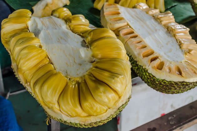 This raw jackfruit can turn into something that looks just like pulled pork. (Photo: Andrey Dyachenko / EyeEm via Getty Images)