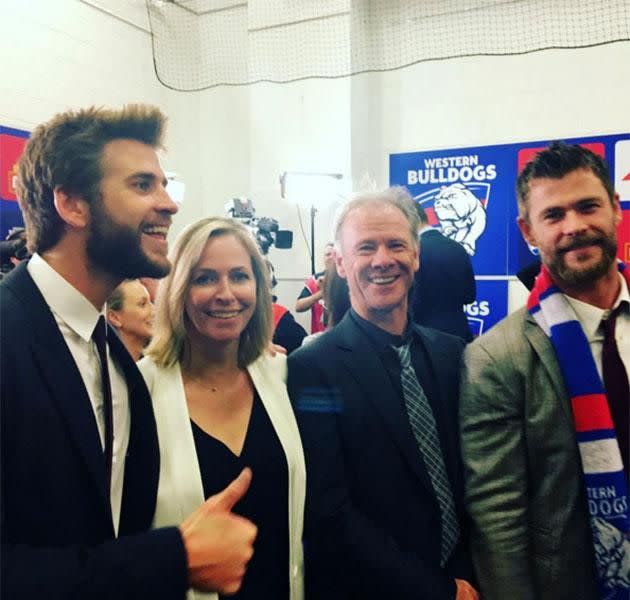 Liam and Chris with their parents Leonie and Craig. Source: Instagram