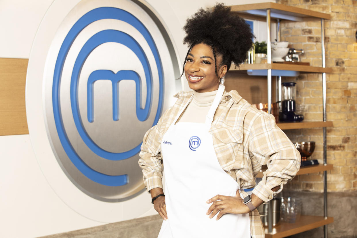 WARNING: Embargoed for publication until 00:00:01 on 22/04/2021 - Programme Name: Celebrity Masterchef S16 - TX: n/a - Episode: Celebrity Masterchef S16 - Contestant Generics (No. Contestant Generics) - Picture Shows: **STRICTLY EMBARGOED NOT FOR PUBLICATION BEFORE 00:01 ON THURSDAY 22ND APRIL 2021** Kadeena Cox - (C) Shine TV - Photographer: Production