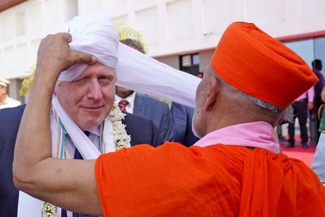 Boris Johnson visit to India