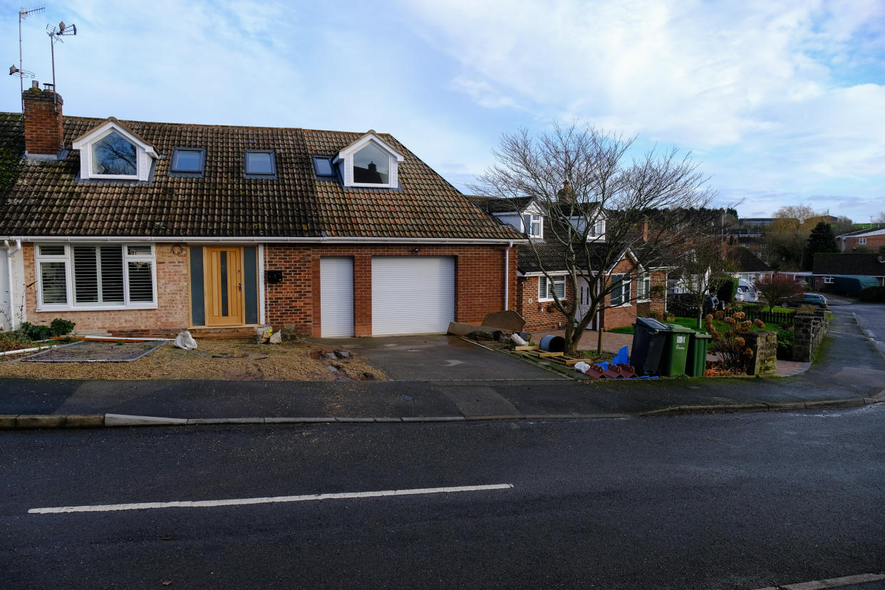 A general view of the home of Mr and Mrs Hyam in Cubbington Warwickshire, which councillors say will have to have it's newly built extension roof re-built due to it being 5 inches too high. (SWNS)