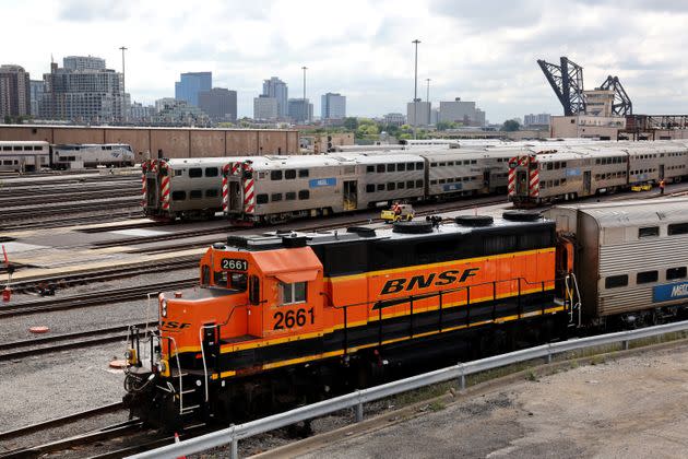 Two unions representing freight rail workers say people are being penalized and even losing their jobs for going to doctors' appointments. (Photo: Scott Olson via Getty Images)