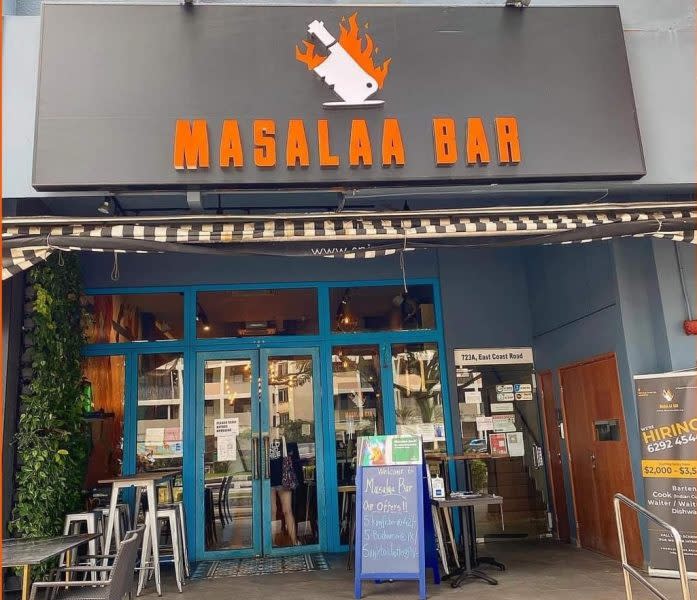 eateries in siglap - masalaa bar