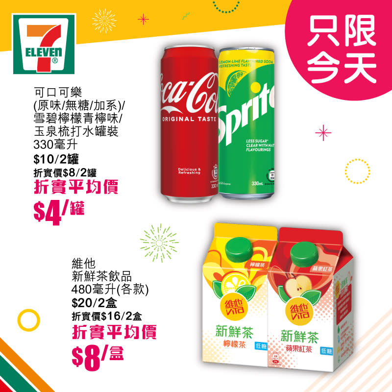 【7-11】一天限定大折日 買滿$100即享全單8折（只限02/01）