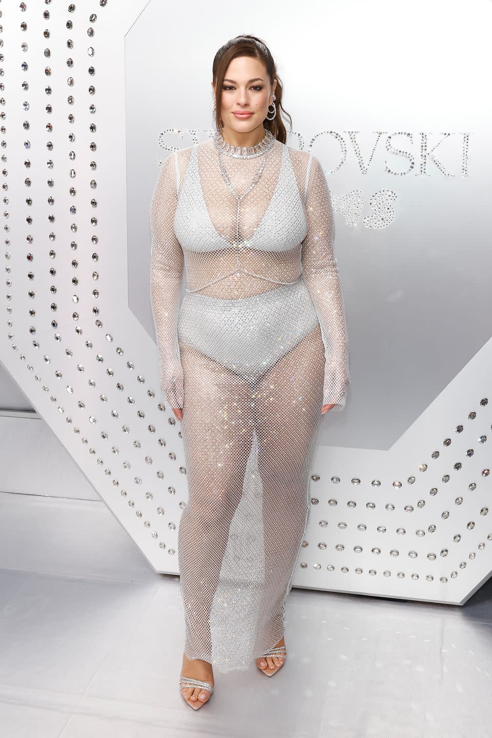 new york, new york november 07 ashley graham attends the swarovski x skims celebration at the swarovski nyc flagship on november 07, 2023 in new york city photo by taylor hillwireimage