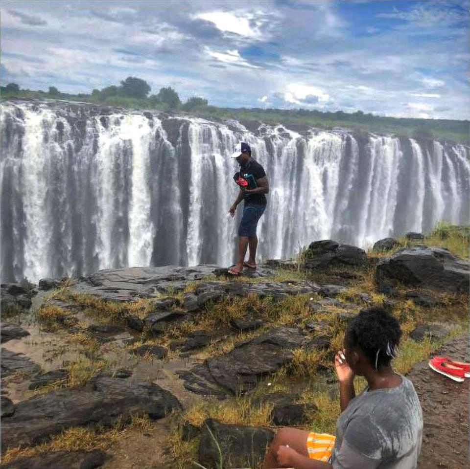 Last photo of the tourist who fell into Victoria Falls. Source: Newsflash/Australscope