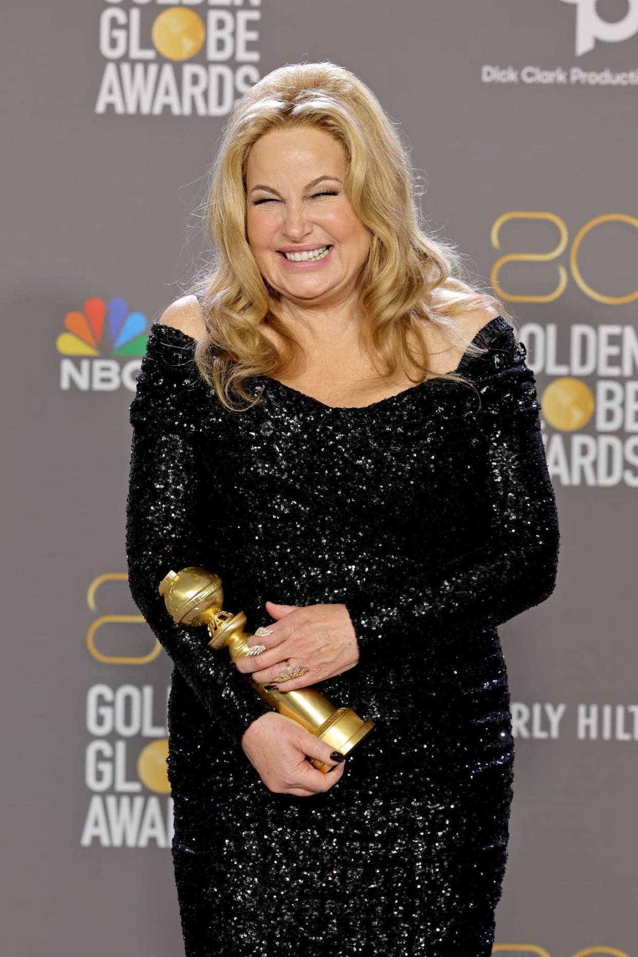 Jennifer Coolidge aux Golden Globes, le 11 janvier 2023. - Amy Sussman - Getty Images North America -AFP