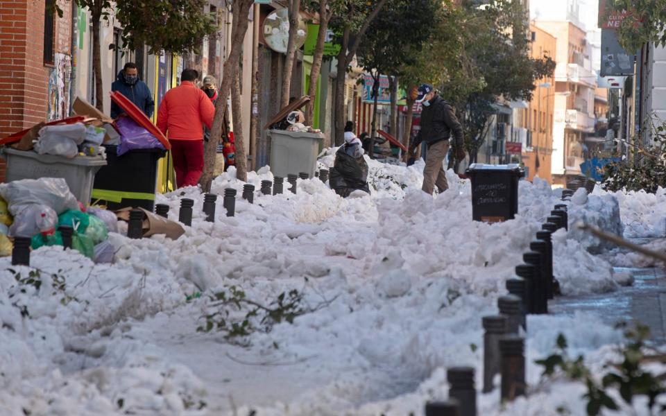 The roll-out in Spain has been hampered by heavy snowfall - Paul White/AP