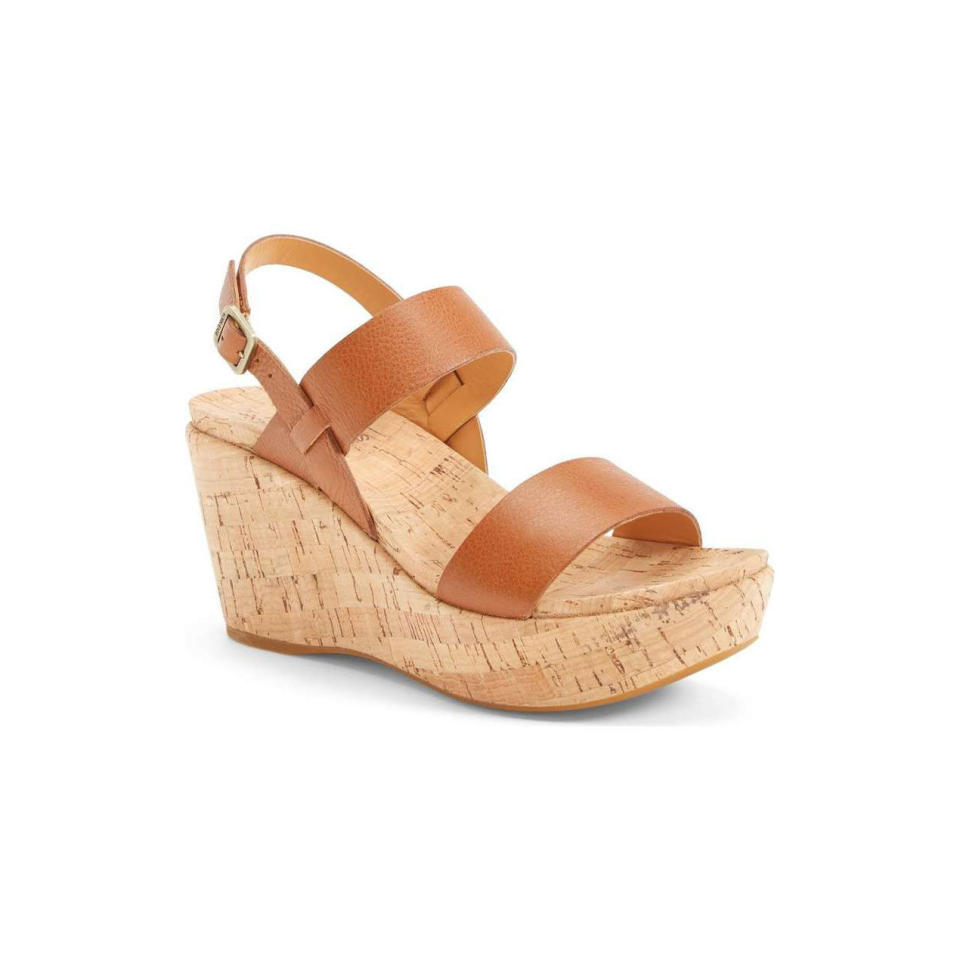 Slingback Cork Wedge Sandal