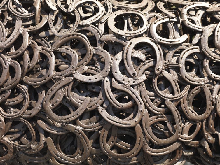 <span class="caption">Lucky horseshoes.</span> <span class="attribution"><span class="source">Shutterstock</span></span>