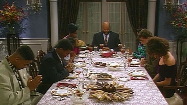 "The Fresh Prince of Bel-Air" Thanksgiving episode "Talking Turkey"<p><a href="https://www.hulu.com/" rel="nofollow noopener" target="_blank" data-ylk="slk:Hulu;elm:context_link;itc:0;sec:content-canvas" class="link ">Hulu</a></p>