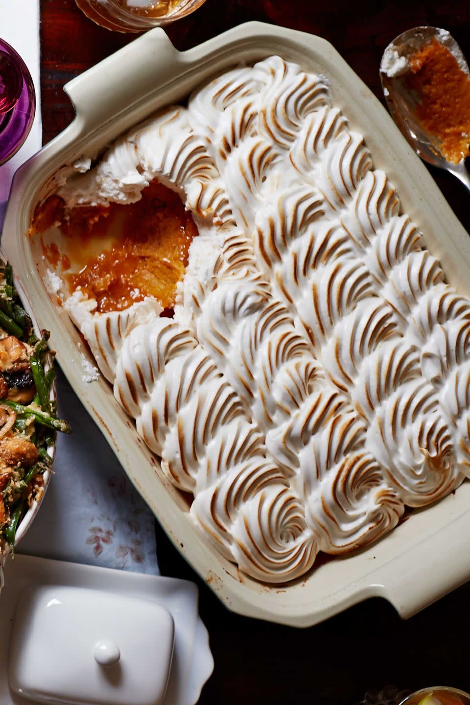 27) Maple Meringue Sweet Potato Casserole