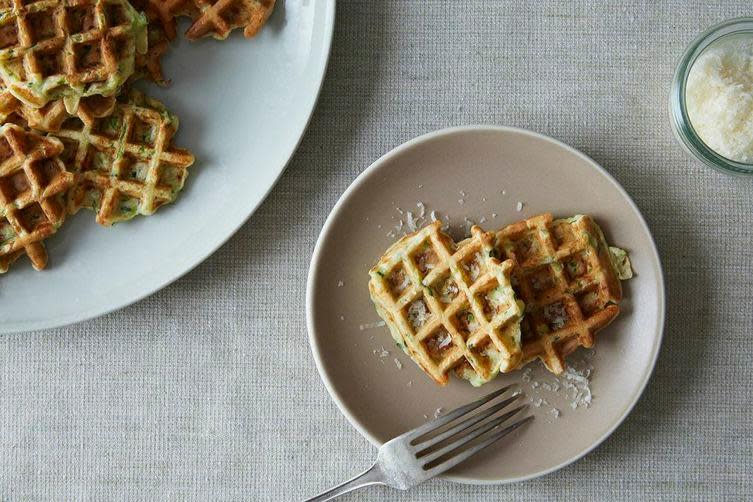 Waffled Zucchini-Parmesan Fritters