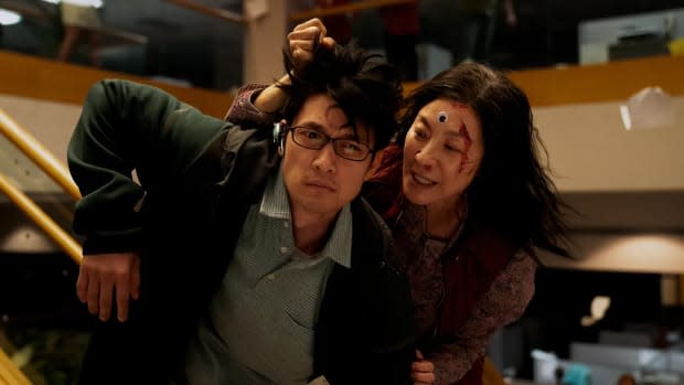 Harry Shum Jr. and Michelle Yeoh in "Everything Everywhere All at Once"<p>A24</p>