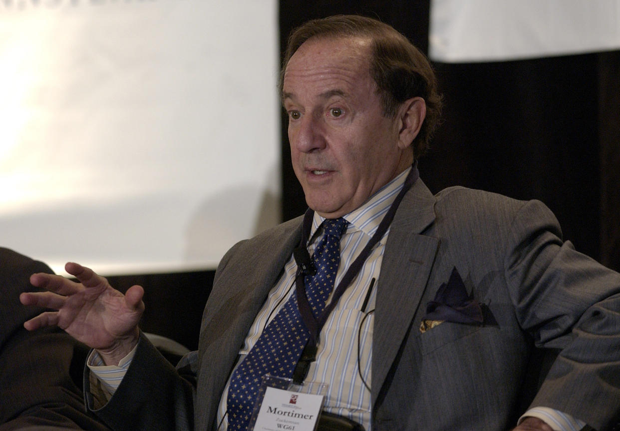 Mort Zuckerman, chairman of the board of directors of Boston Properties, Inc., speaks at the Wharton Economic Summit in New York February 1, 2006. As part of the Wharton business school event, senior faculty, alumni and industry leaders tackle major topics that impact businesses around the world. REUTERS/Chip East