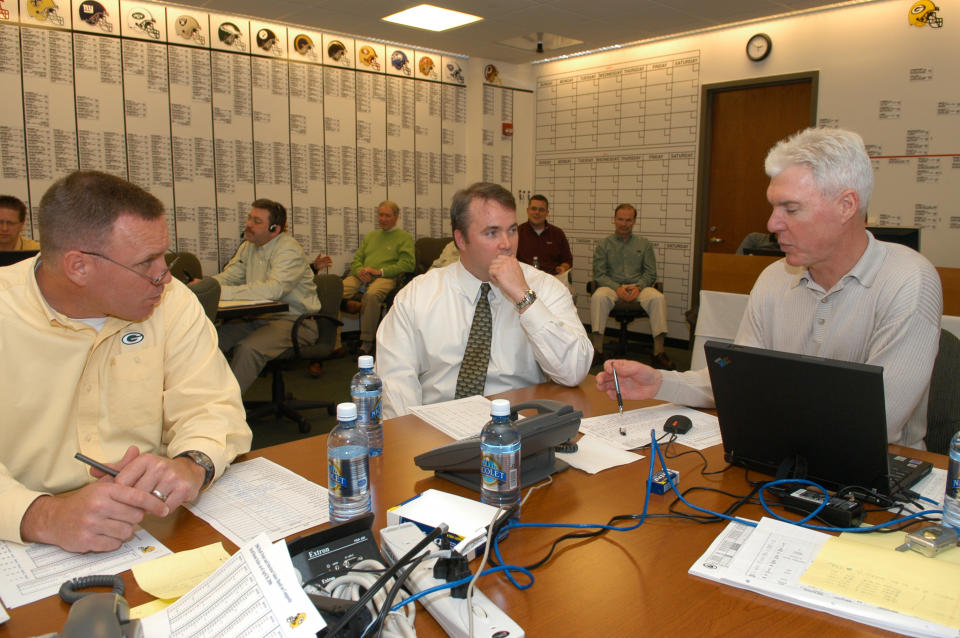 John Dorsey (left) and former Packers general manager Ted Thompson (right) got their starts in Green Bay in the 1990s. (Getty Images)