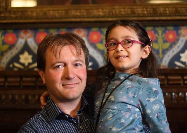 Richard Ratcliffe with his daughter Gabriella