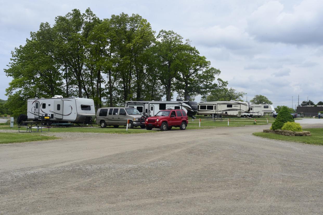 Campers park at the Port Huron Township RV Park on Water Street on Thursday, May 26, 2022.