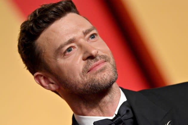 Justin Timberlake at the 2024 'Vanity Fair' Oscar Party - Credit: Axelle/Bauer-Griffin/FilmMagic/Getty Images